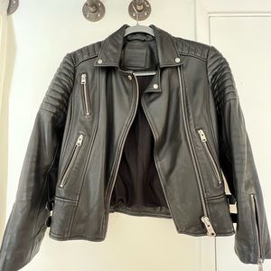 All Saints Leather Motorcycle Jacket